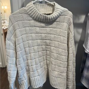 Vero Moda Textured Cream Turtleneck Sweater